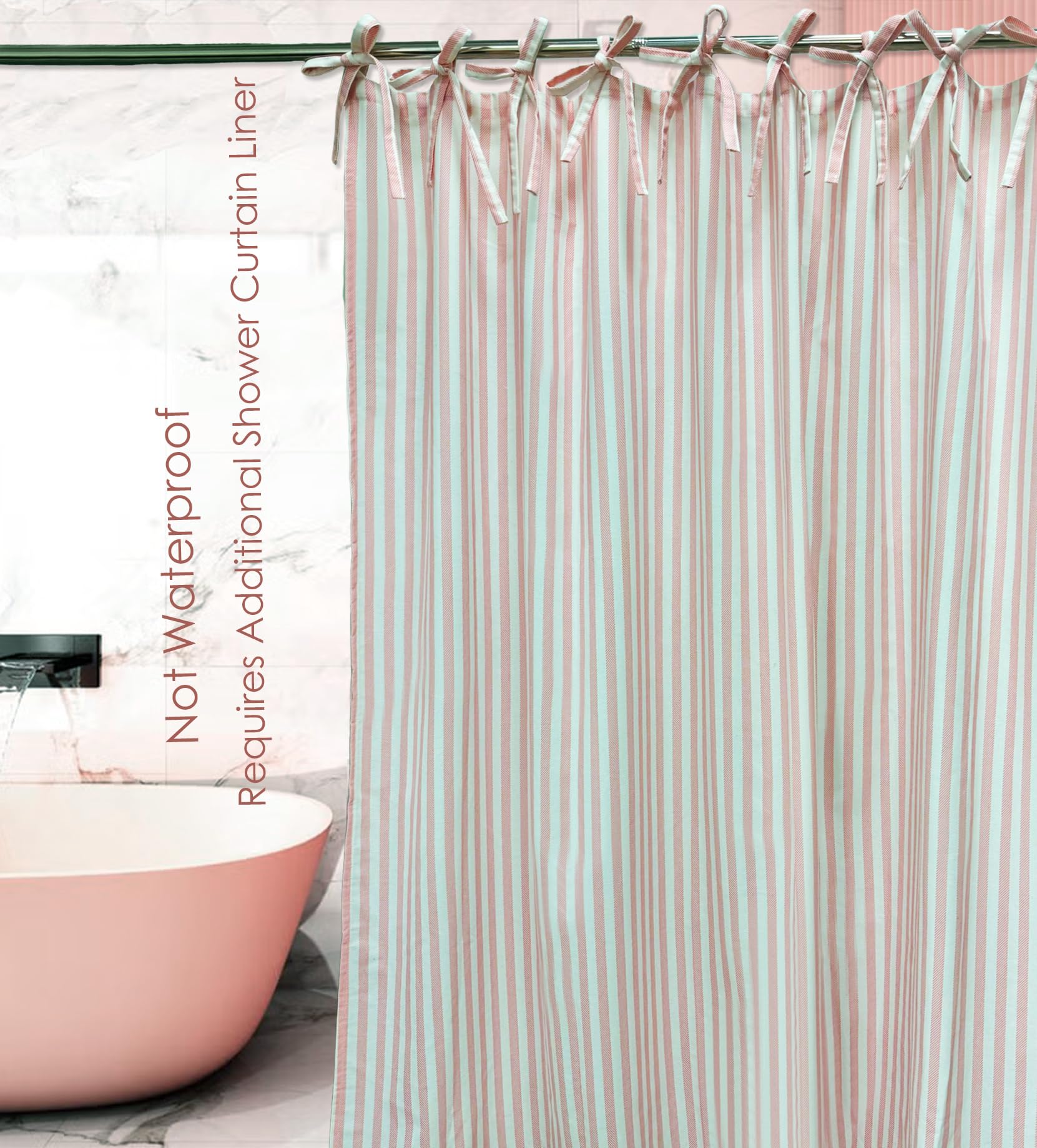 CasaTena window curtain pink striped for versatile decor in any room