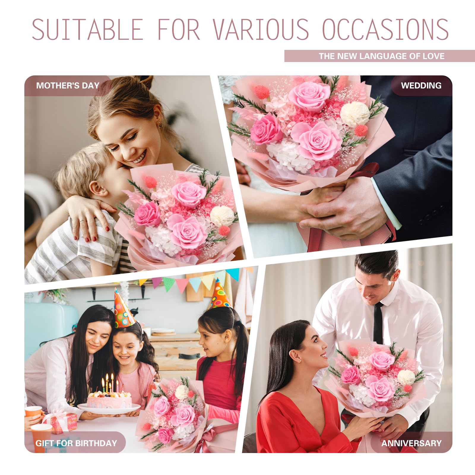 Casaido Mother's Day rose bouquet pink, a thoughtful Mother's Day gift