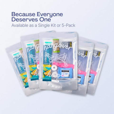 Casey Aileen Hangover Kit ibuprofen tablets neatly arranged for on-the-go relief
