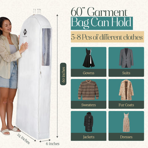 Cashmere Kiwi four cedar blocks inside the garment bag for natural fragrance