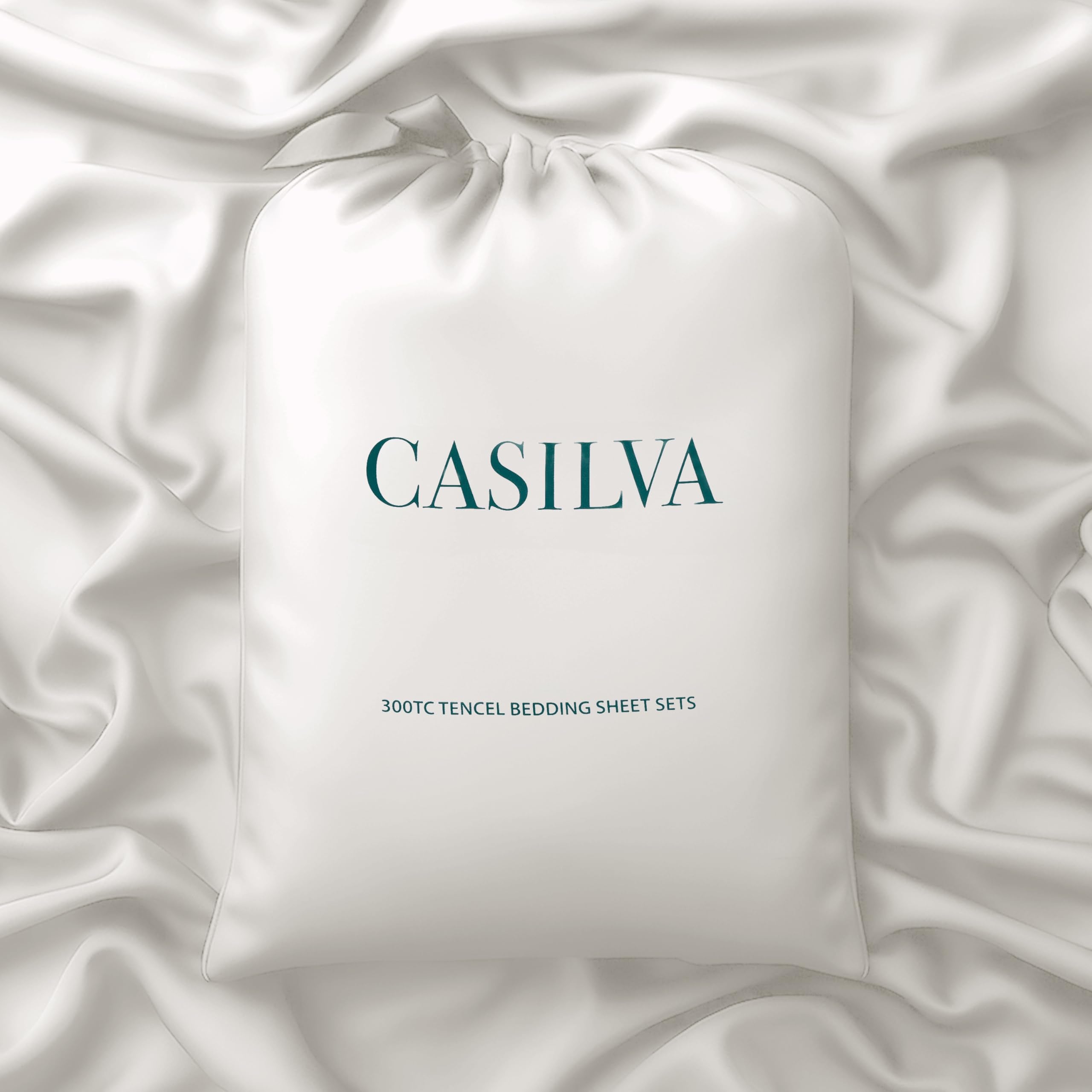 Casilva Eucalyptus sheets silver-infused closeup for odor control and soft touch