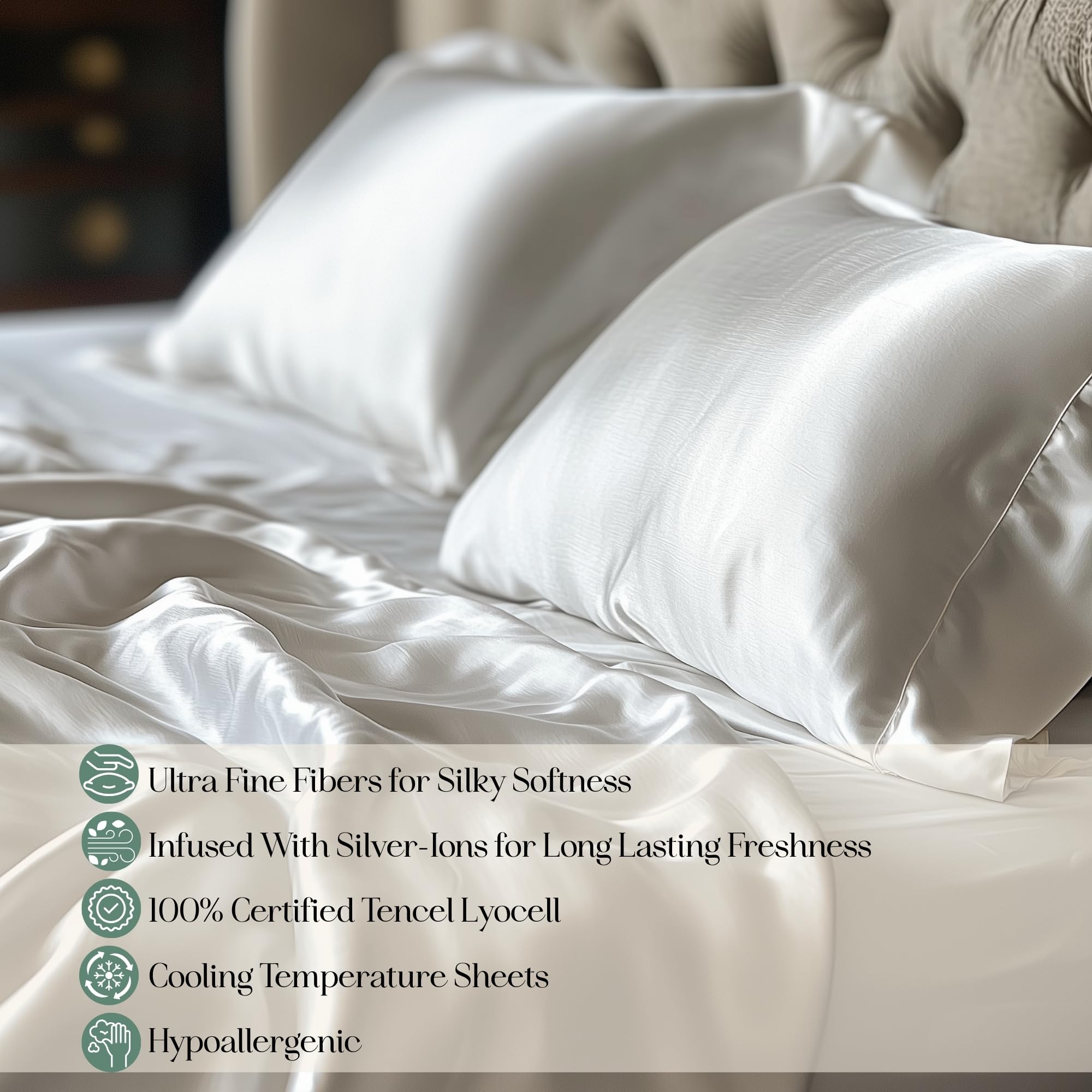 Casilva eucalyptus sheets soft lyocell finish showing silky comfort
