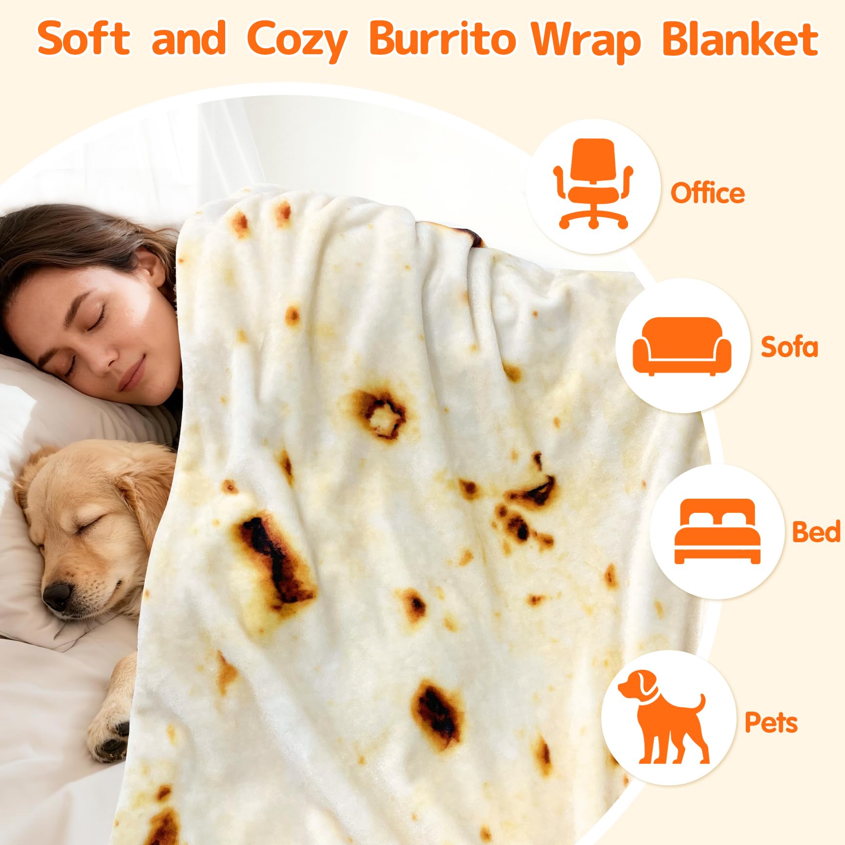 CASOFU burrito blanket gift-ready packaging for birthdays and holidays.
