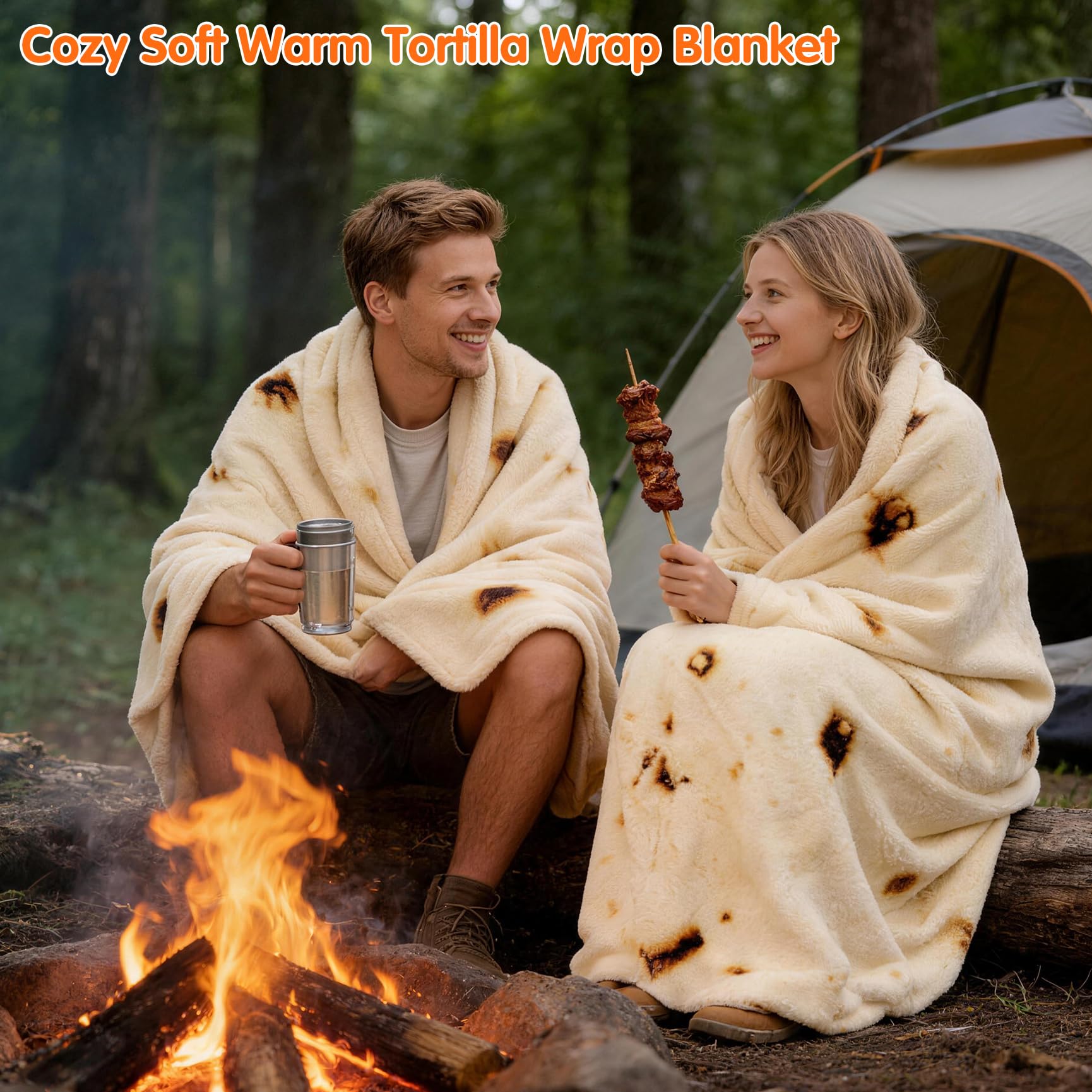 CASOFU burrito blanket 71-inch size for couple and teen cuddles.