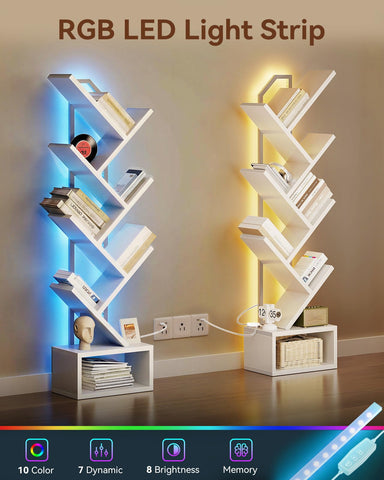 Casaottima tree bookshelf bottom open frame for small items