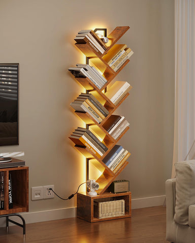 Casaottima narrow bookshelf design fits tight corners while organizing essentials