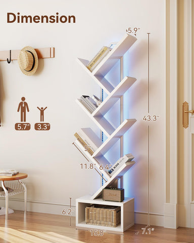 Casaottima tree bookshelf side view highlighting sturdy frame