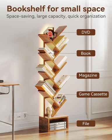 Casaottima 8-shelf unit provides ample space for books and decor