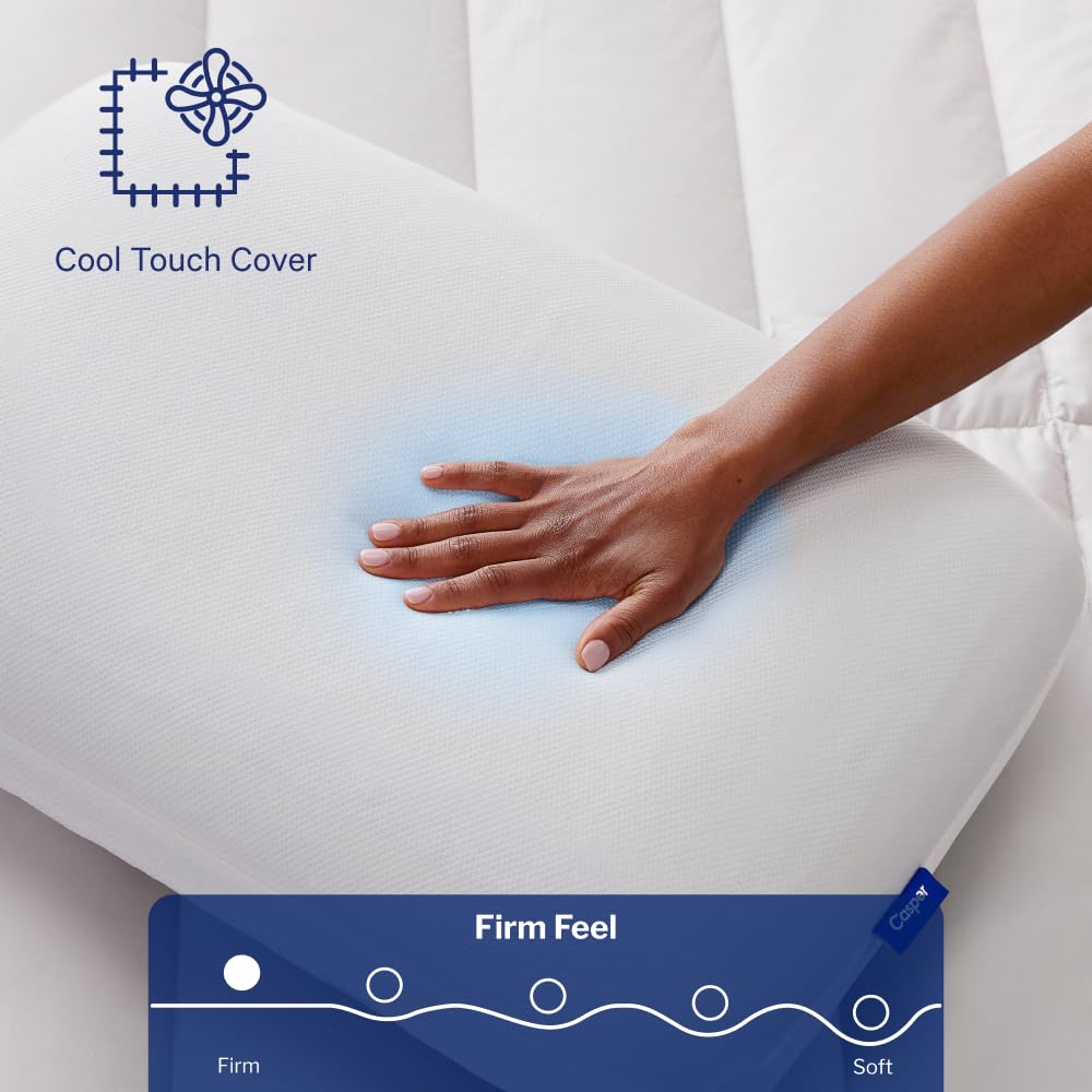 Casper Essential memory foam core visible for stable head and neck support