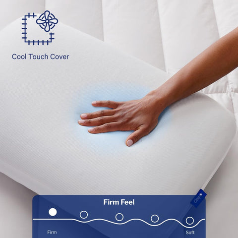 Casper Essential memory foam core visible for stable head and neck support
