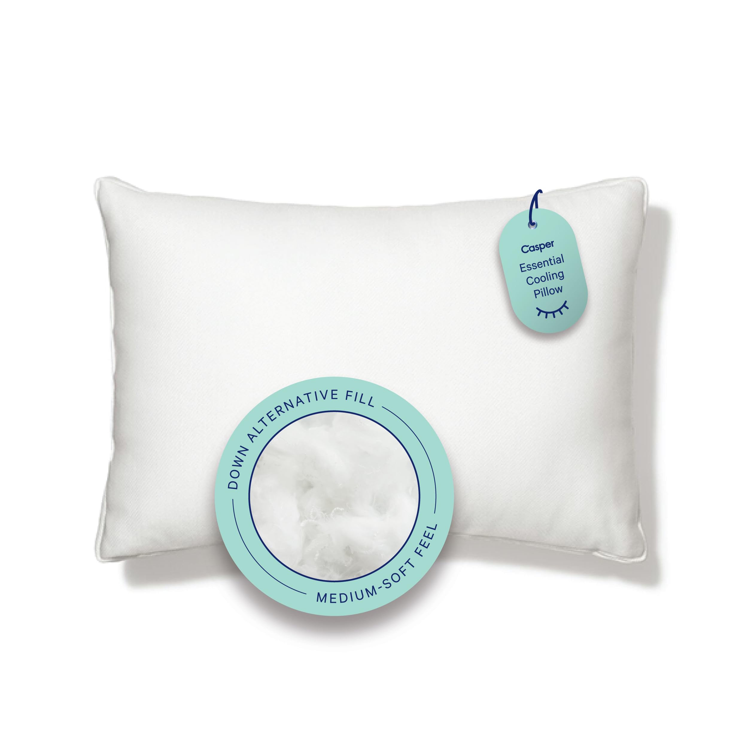 Casper Sleep Essential Cooling Pillow cover closeup with breathable fabric for cooler nights