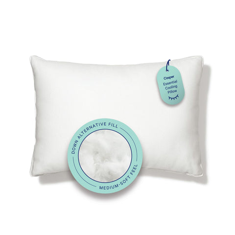Casper Sleep Essential Cooling Pillow cover closeup with breathable fabric for cooler nights