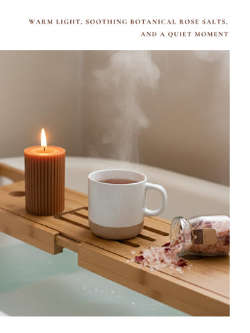 CASTATEO rose bath salts for a soothing at-home spa moment.