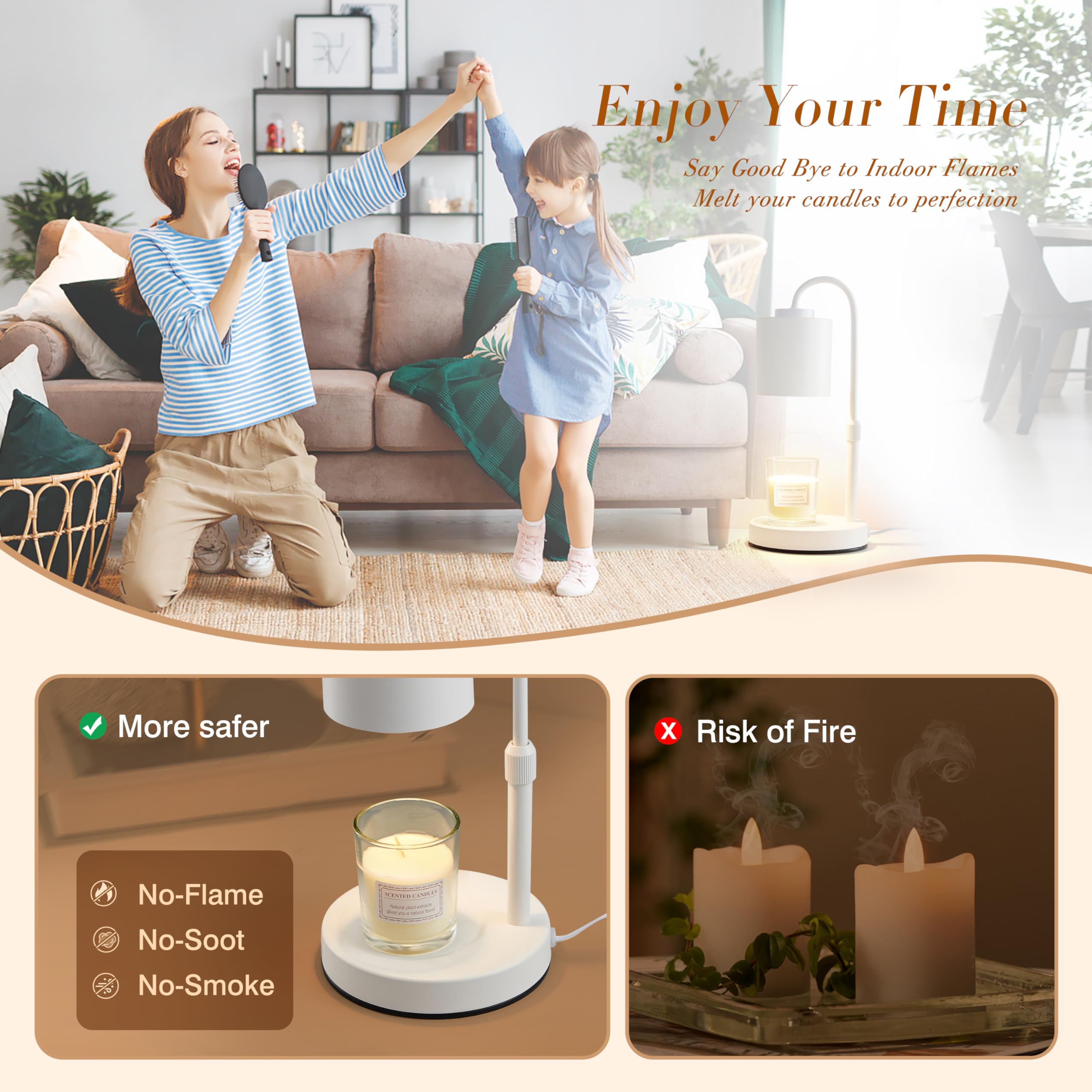 CastleLife candle warmer lamp decor elevates rooms with minimalist elegance