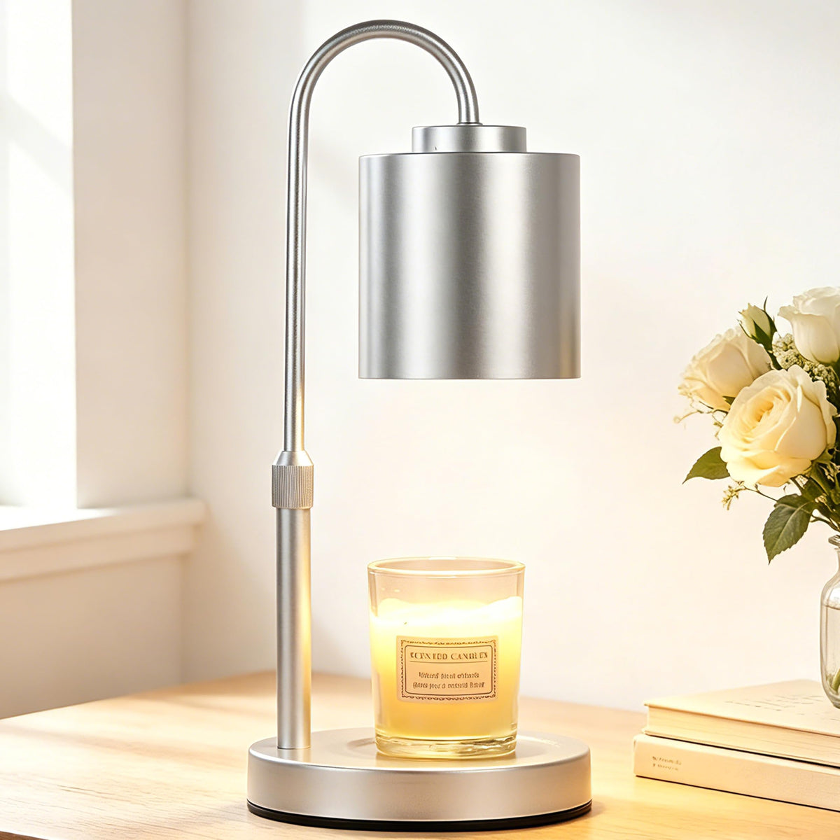 CASTLELIFE Candle Warmer Lamp with dimmer and timer for customizable fragrance.