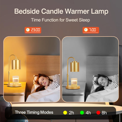 CastleLife grooved base accommodates multiple jar candle sizes for versatile melting.