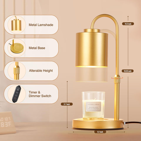 CastleLife wax melt warmer showing telescopic pole for customizable heat control.