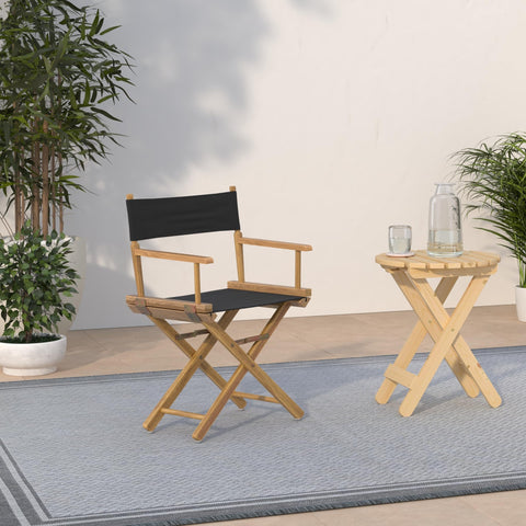 Casual Home Director's Chair side view highlighting foldable design for easy transport