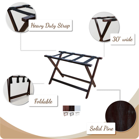 Casual Home elevated height makes packing and unpacking comfortable.