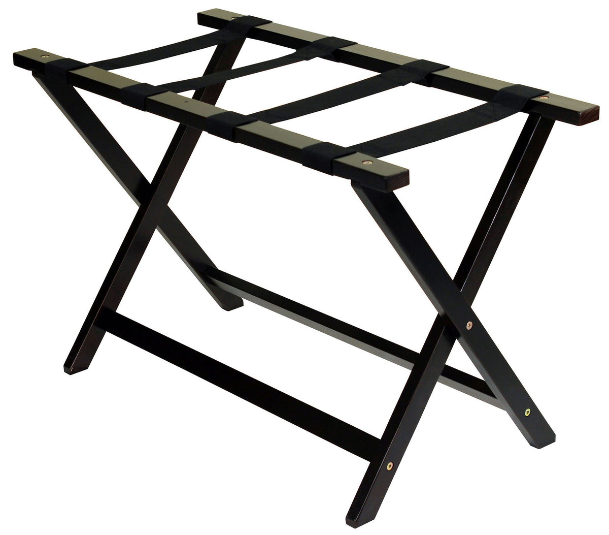 Casual Home heavy-duty luggage rack folding frame for easy transport.