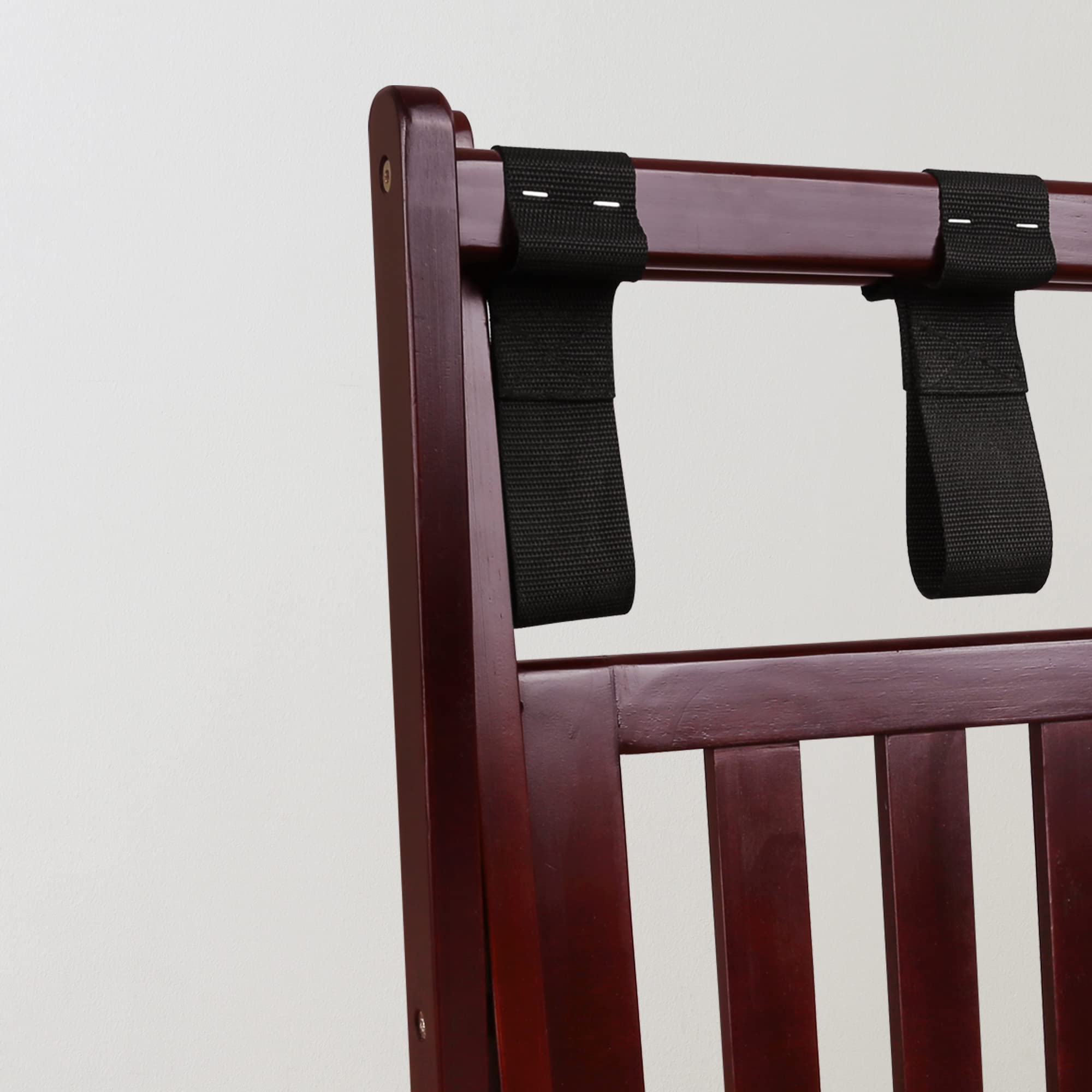 Casual Home luggage rack sturdy construction supports daily guest traffic.