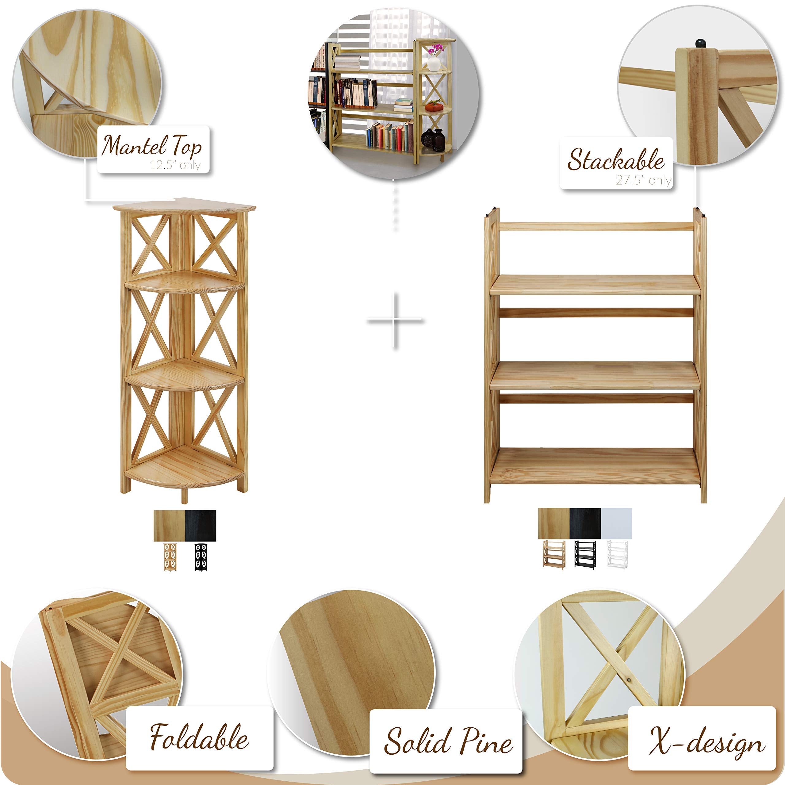 Casual Home Montego stackable design enables flexible room organization.