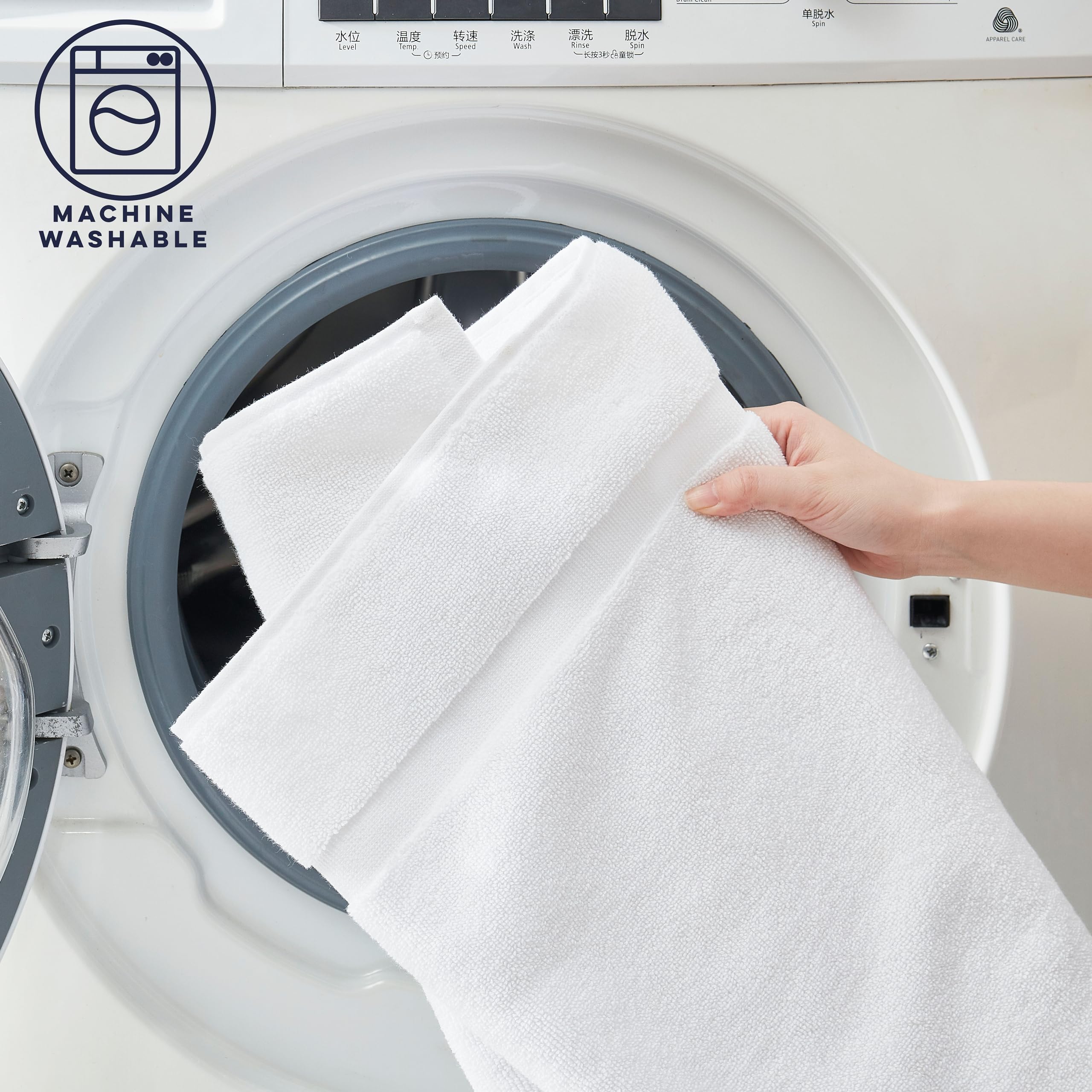 Casual Living quick-dry design ideal for busy bathrooms.