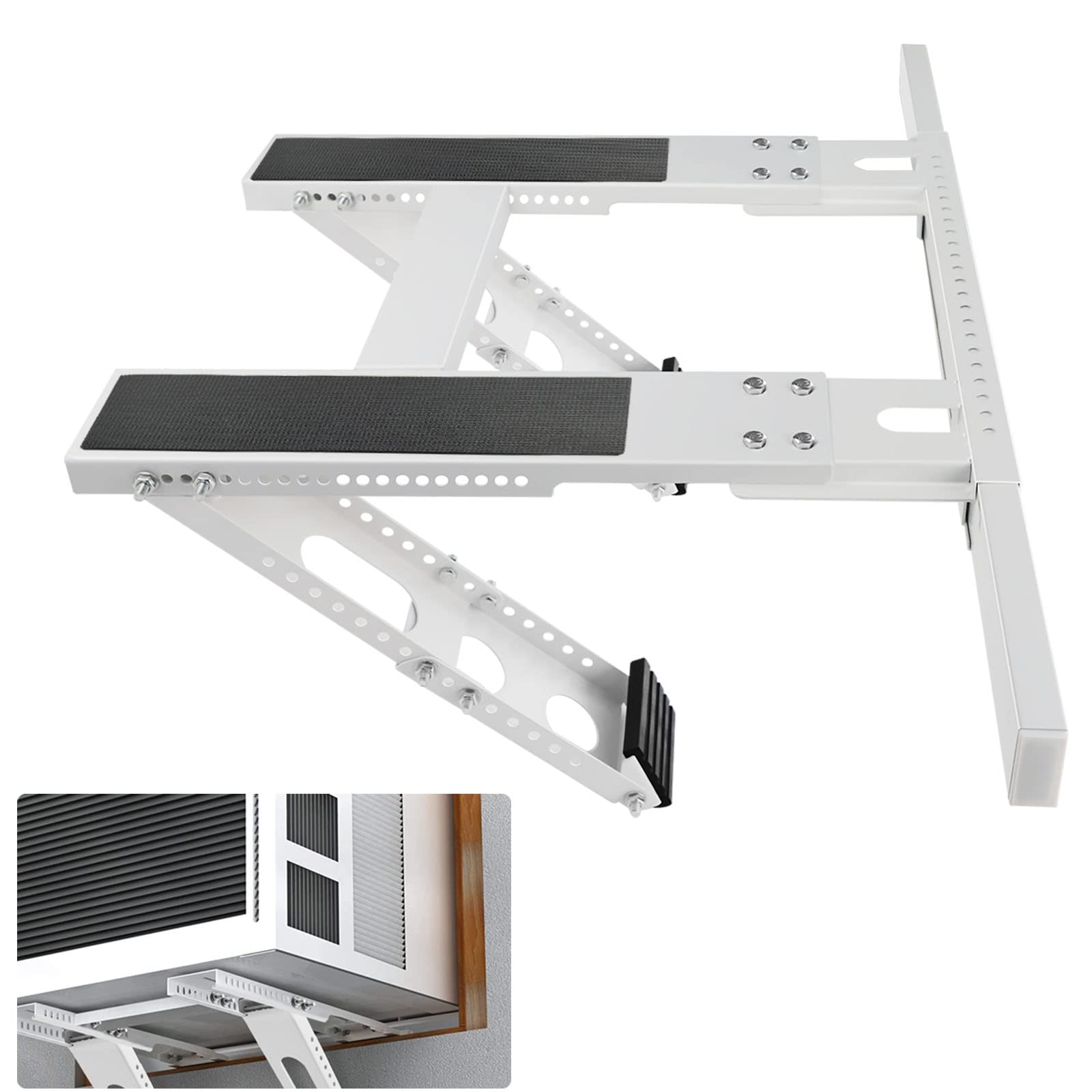 CAT SO RICH No-Drill bracket installation front view showing tool-free setup for windows