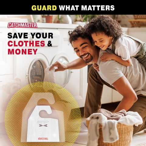 Catchmaster extra-strength glue traps moths efficiently on contact, reducing escape.