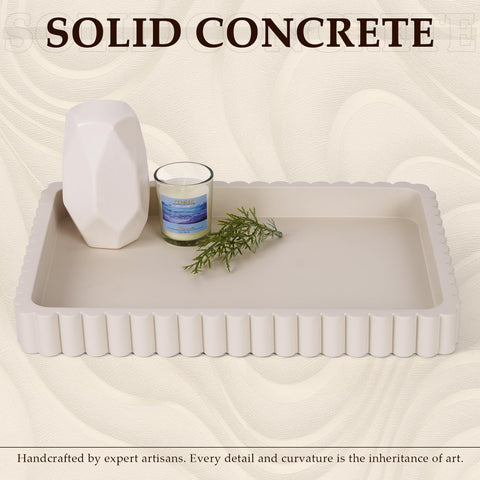 Cathyeen concrete tray close-up texture showcases artisanal craftsmanship and durable material.