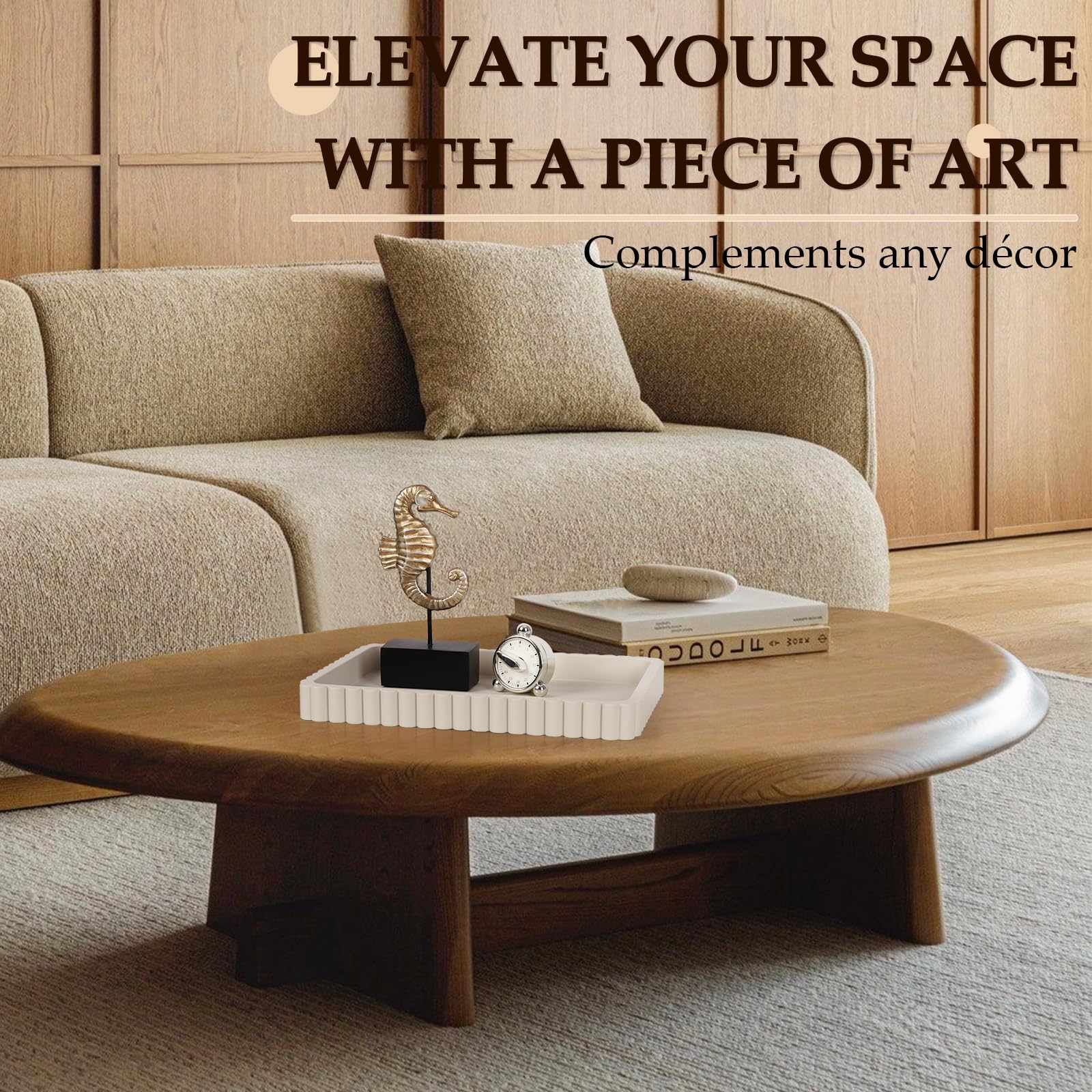 Cathyeen concrete tray entryway decor complements seasonal accents.