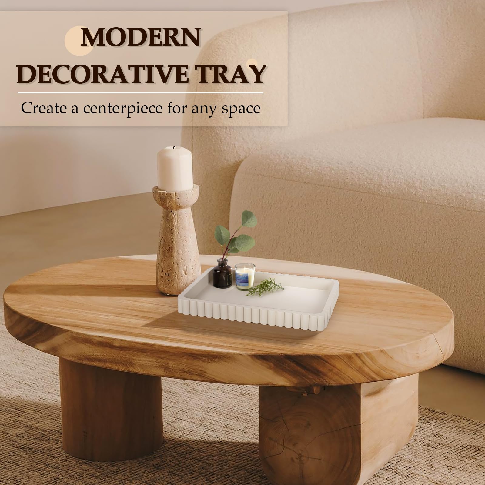 Cathyeen concrete tray fluted edge design adds modern sophistication.