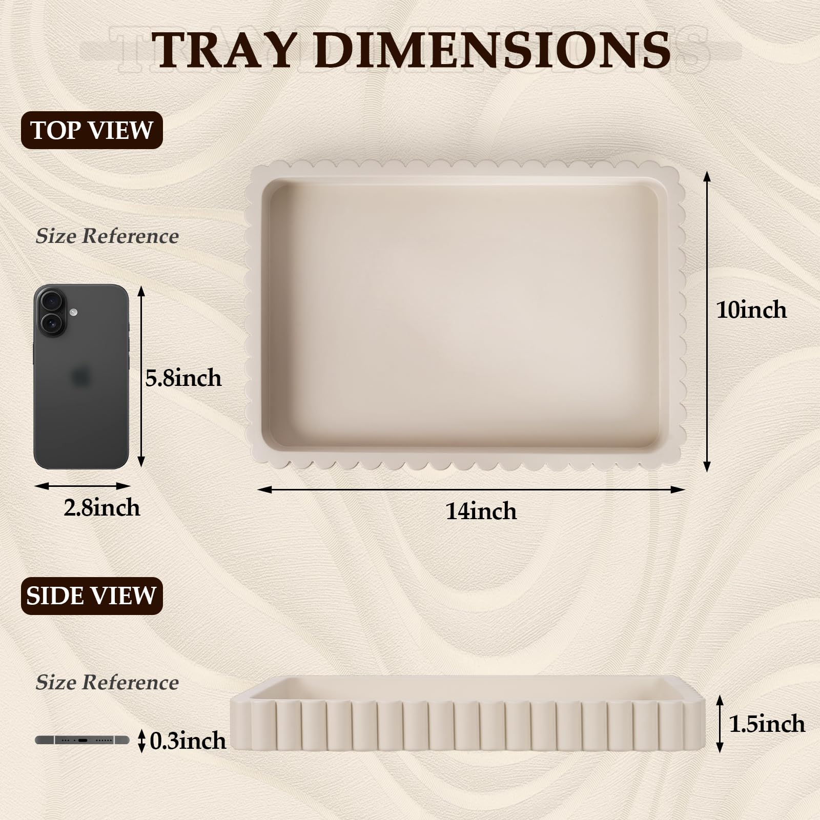 Cathyeen concrete tray living room setup demonstrates versatile centerpiece styling.