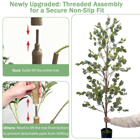 Caxchiling 6ft greenery features dense leaves for a lush focal point.