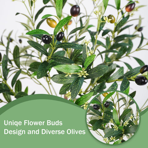 Caxchiling olive fruits and buds add seasonal detail to any room