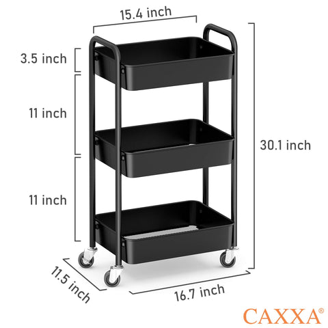 CAXXA mesh shelves provide airflow and visibility for pantry items