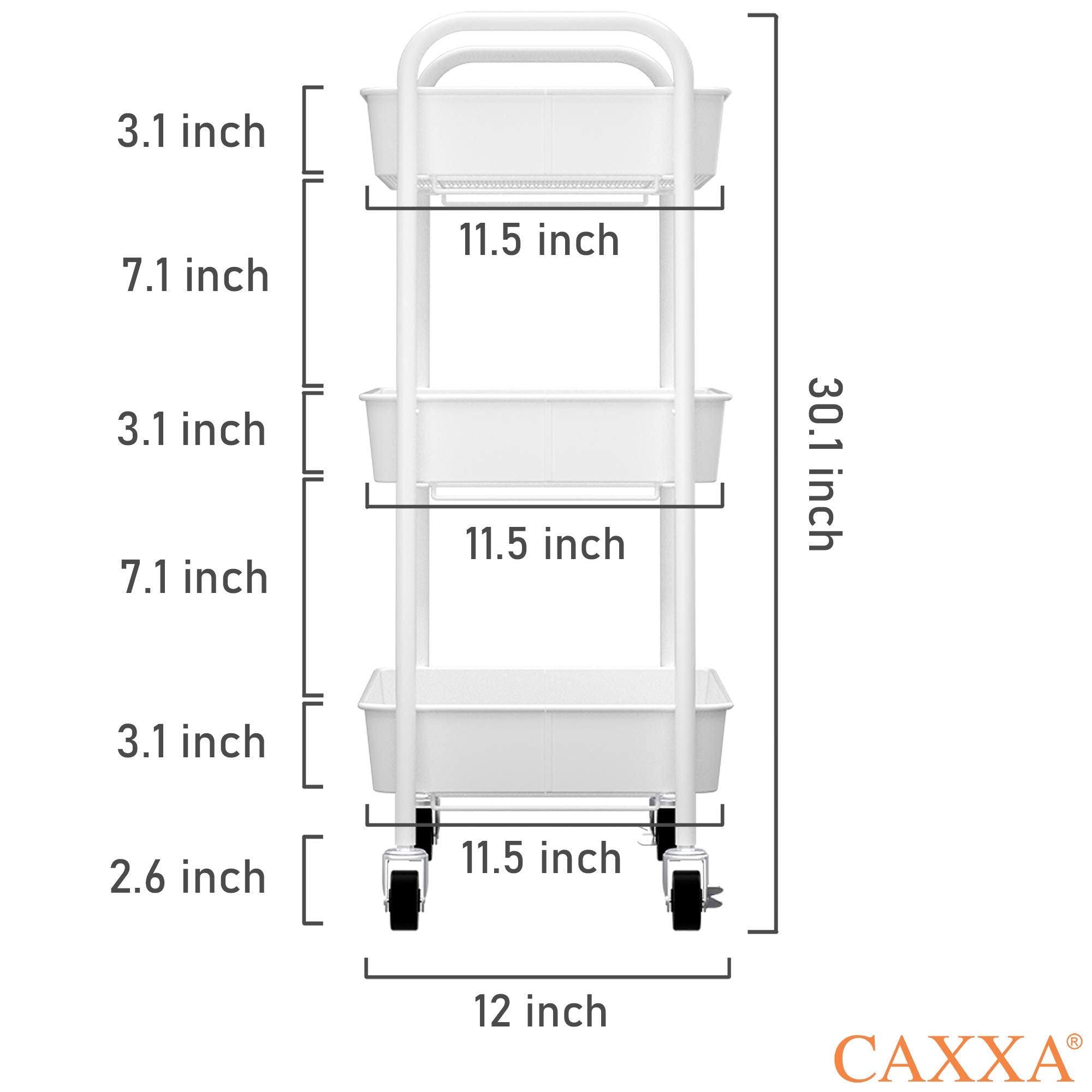CAXXA durable powder-coated steel frame ensures lasting strength for daily use.