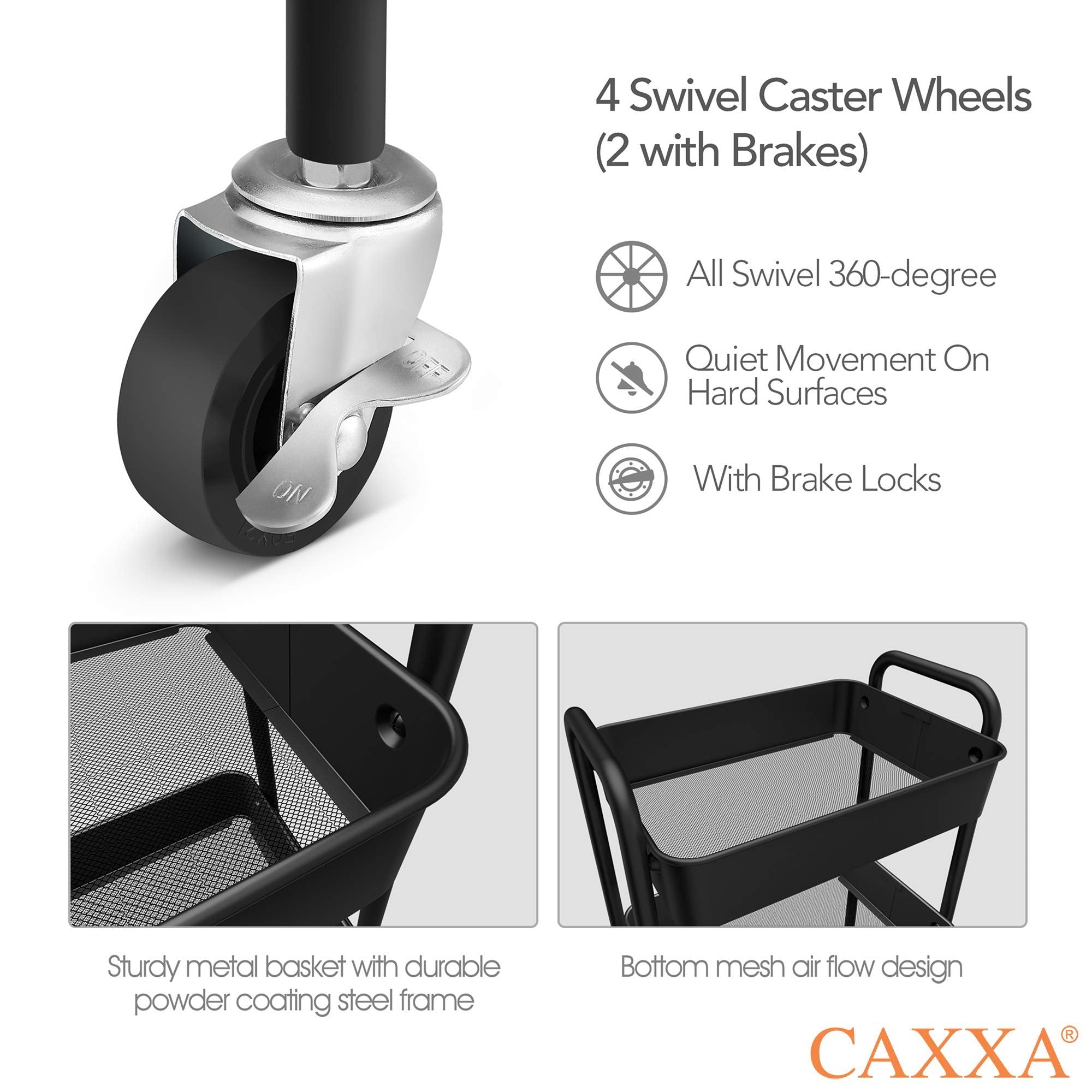 CAXXA cart with caster wheels for effortless mobility