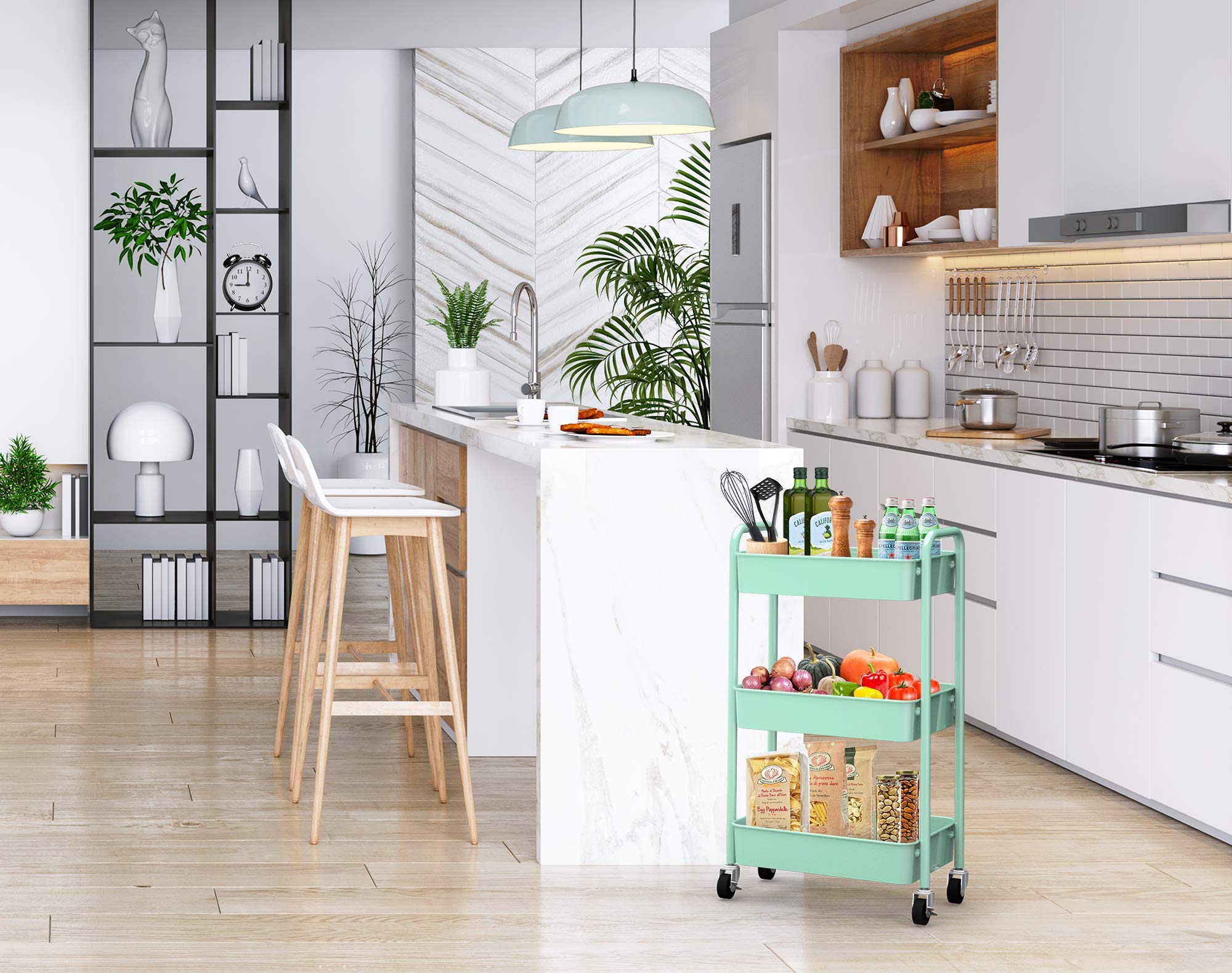 CAXXA mobile utility cart ready to roll for flexible kitchen and craft use