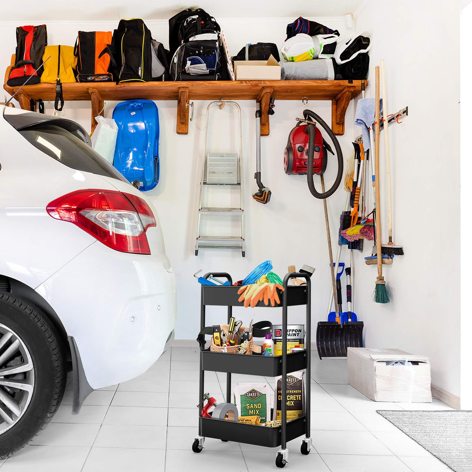 CAXXA nursery or craft room cart keeps supplies within reach