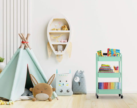 CAXXA nursery and craft room organization with mobile storage solution