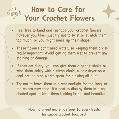 Cayiibe no-care keepsake bouquet preserves color over time.