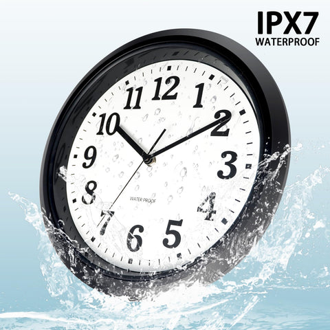 Caysie sealed-cover clock emphasizes weatherproof protection on garden or lanai.