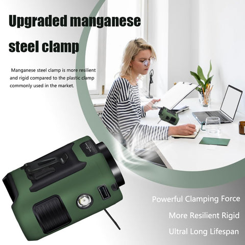 CAZOKASI USB charging feature keeps your devices powered while cooling