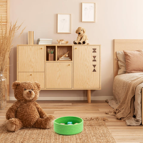 Cazzon Rainbow bedroom organizer basket helps tidy clothing accessories