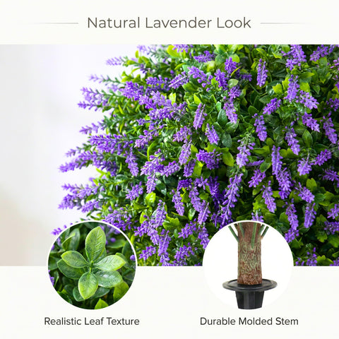 CAZZOVA lavender faux topiary for doors adds elegant outdoor charm.