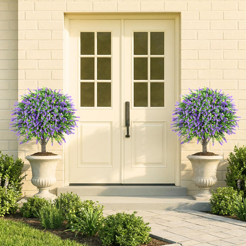 CAZZOVA UV-resistant boxwood topiary withstands sun and seasonal weather.