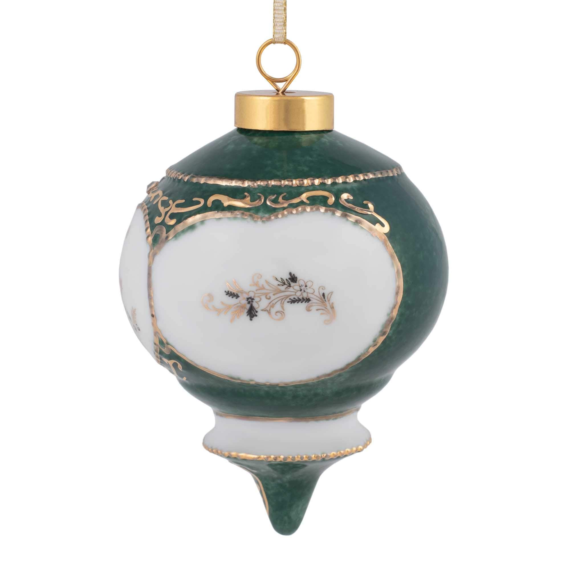 CBE Happy 50th Anniversary ornament Victorian silhouette highlights classic style and elegance.