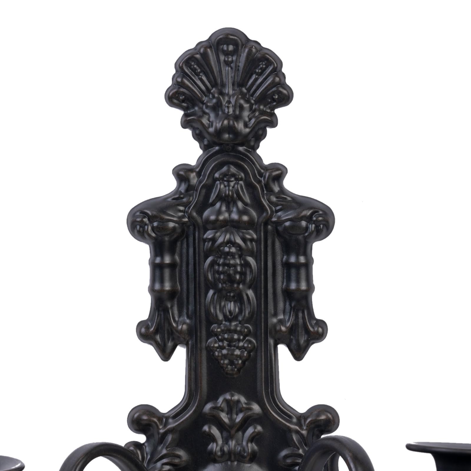 CC Wonderland Zone wall sconces on an outdoor entry with weathered black iron.