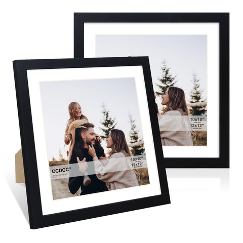 ccdcc 12x12 frame set front view for wall or desk display, protecting memories with real glass.